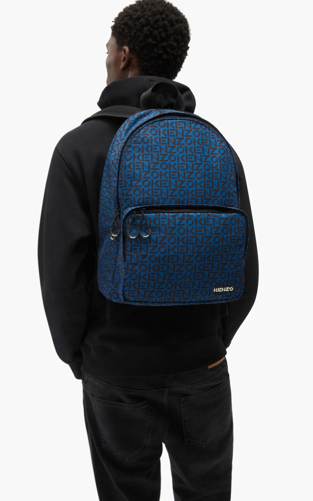 Kenzo Repeat Backpack Dark Blue For Womens 6125ZSEBT
